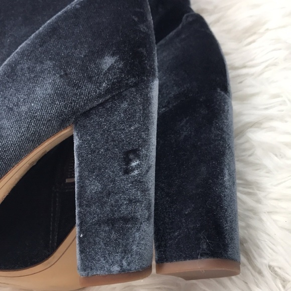 Sam Edelman Faux Velvet Zip Up Heeled Boots - Picture 6 of 10